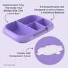 Bentgo Replacement Tray Chill Kids Lunch Box – Reusable 4-Compartment Bento Box for Easy Meal Prep; 3.3 Cup Capacity; BPA-Free; Transparent Cover; For Ages 3+ (Confetti Edition – Vivid Orchid)