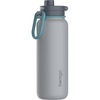 Bentgo Flip 2-in-1 Straw & Chug Leak-Proof Insulated Water Bottle, 24 fl oz(Gray Surf)