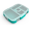 Bentgo Kids Brights 5-Compartment Meal Prep Tray with Transparent Cover(Aqua)