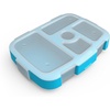 Bentgo Kids Brights 5-Compartment Meal Prep Tray with Transparent Cover(Turquoise)
