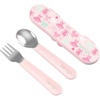 Bentgo Kids Plastic Utensil Set with Fork, Spoon, & Storage Case(Ballet and Bows)