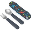 Bentgo Kids Plastic Utensil Set with Fork, Spoon, & Storage Case(Dino)