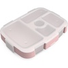 Bentgo Kids Prints Tray with Transparent Cover, 5-Compartment, BPA-Free(Green Rainbow)