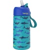 Bentgo Kids Stainless Steel Water Bottle, Leak-Proof, 14 oz, Bite & Sip(Sharks)