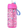 Bentgo Kids Water Bottle – Leak-Proof, Durable Tritan PFAS- & BPA-Free 15 fl oz, Kids/Toddlers Ages 3+ for School & Sports; Bite & Sip Spout, Carrying Handle, Dishwasher Safe (NEW Blooming Floral)(Rainbows and Butterflies)
