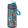 Bentgo Kids Water Bottle – Leak-Proof, Durable Tritan PFAS- & BPA-Free 15 fl oz, Kids/Toddlers Ages 3+ for School & Sports; Bite & Sip Spout, Carrying Handle, Dishwasher Safe (NEW Blooming Floral)(Dinosaur)