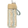 Bentgo Kids Water Bottle – Leak-Proof, Durable Tritan PFAS- & BPA-Free 15 fl oz, Kids/Toddlers Ages 3+ for School & Sports; Bite & Sip Spout, Carrying Handle, Dishwasher Safe (NEW Blooming Floral)(Wavy)