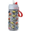 Bentgo Kids Water Bottle – Leak-Proof, Durable Tritan PFAS- & BPA-Free 15 fl oz, Kids/Toddlers Ages 3+ for School & Sports; Bite & Sip Spout, Carrying Handle, Dishwasher Safe (NEW Blooming Floral)(Trucks)