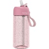 Bentgo Kids Water Bottle – Leak-Proof, Durable Tritan PFAS- & BPA-Free 15 fl oz, Kids/Toddlers Ages 3+ for School & Sports; Bite & Sip Spout, Carrying Handle, Dishwasher Safe (NEW Blooming Floral)(Petal Pink)