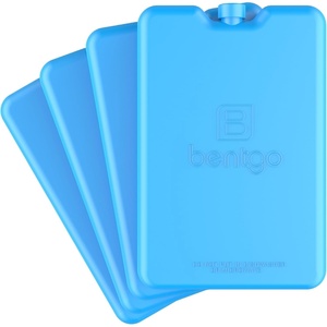 Bentgo Chillers Ice Packs, Slim Reusable Lunch Ice Packs, 4-Pack(Blue)
