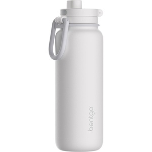 Bentgo Flip 2-in-1 Straw & Chug Leak-Proof Insulated Water Bottle, 24 fl oz(Blanc)