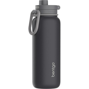 Bentgo Flip 2-in-1 Straw & Chug Leak-Proof Insulated Water Bottle, 24 fl oz(Tweed)