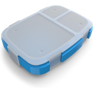 Bentgo Fresh Tray with Cover, Reusable 4-Compartment Meal Prep Container(Blue)