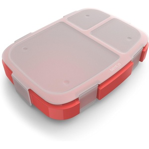 Bentgo Fresh Tray with Cover, Reusable 4-Compartment Meal Prep Container(Red)