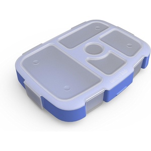 Bentgo Kids Brights 5-Compartment Meal Prep Tray with Transparent Cover(Violet)