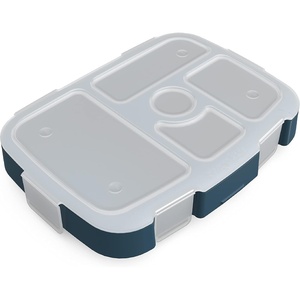 Bentgo Kids Prints Tray with Transparent Cover, 5-Compartment, BPA-Free(Friendly Skies)