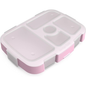 Bentgo Kids Prints Tray with Transparent Cover, 5-Compartment, BPA-Free(Lavender Galaxy)