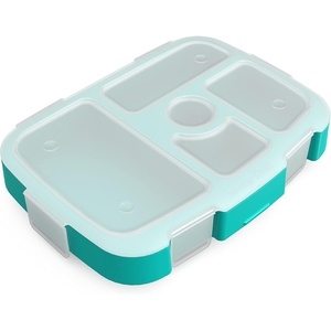 Bentgo Kids Prints Tray with Transparent Cover, 5-Compartment, BPA-Free(Llamas)