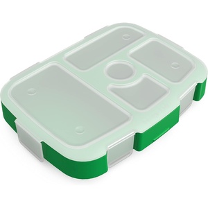 Bentgo Kids Prints Tray with Transparent Cover, 5-Compartment, BPA-Free(Safari)