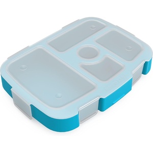 Bentgo Kids Replacement Tray with Transparent Cover, 5 Compartments(Confetti Edition – Abyss Blue)