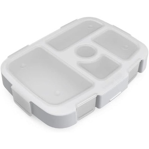 Bentgo Kids Replacement Tray with Transparent Cover, 5 Compartments(Glitter Edition – Silver)