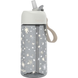 Bentgo Kids Water Bottle – Leak-Proof, Durable Tritan PFAS- & BPA-Free 15 fl oz, Kids/Toddlers Ages 3+ for School & Sports; Bite & Sip Spout, Carrying Handle, Dishwasher Safe (NEW Blooming Floral)(Starry Sprinkle)